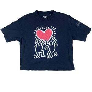 Keith Haring Heart Graphic Tee Small Ripple Junction Pop Art 80s Shirt